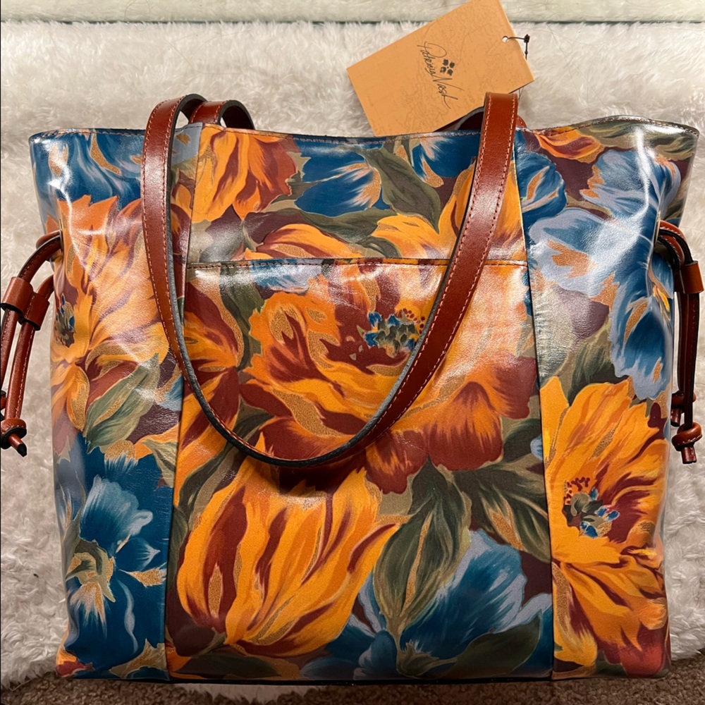 Patricia Nash Everton Tote in Marigold Harvest
